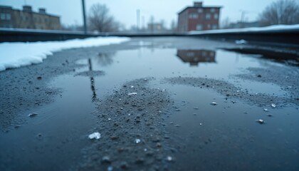 Flat roof water ponding inspection