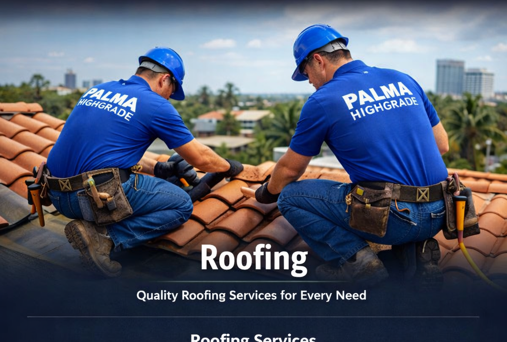 PALMA HIGHGRADE roofing crew installing tile roof